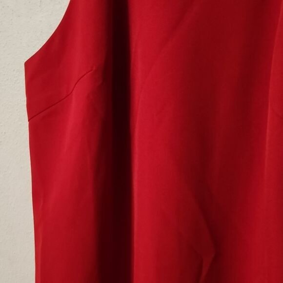 Lulu's Small Red Sheath Halter Dress with Lace Accent - Picture 3 of 7